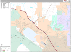 Lake Elsinore Digital Map Premium Style